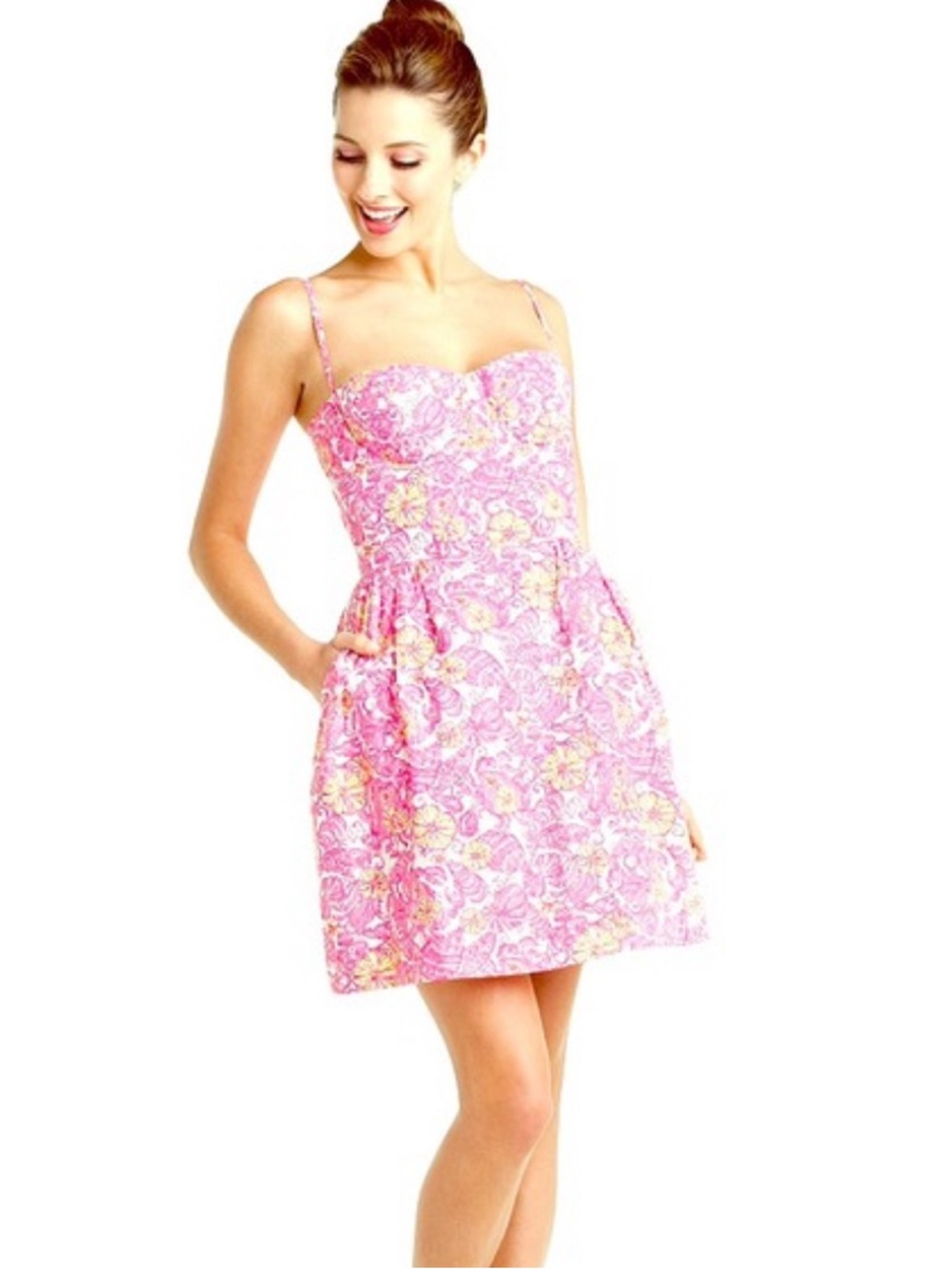 NWT Lilly Pulitzer Georgie Pink Chum Bucket Dress Sz 2